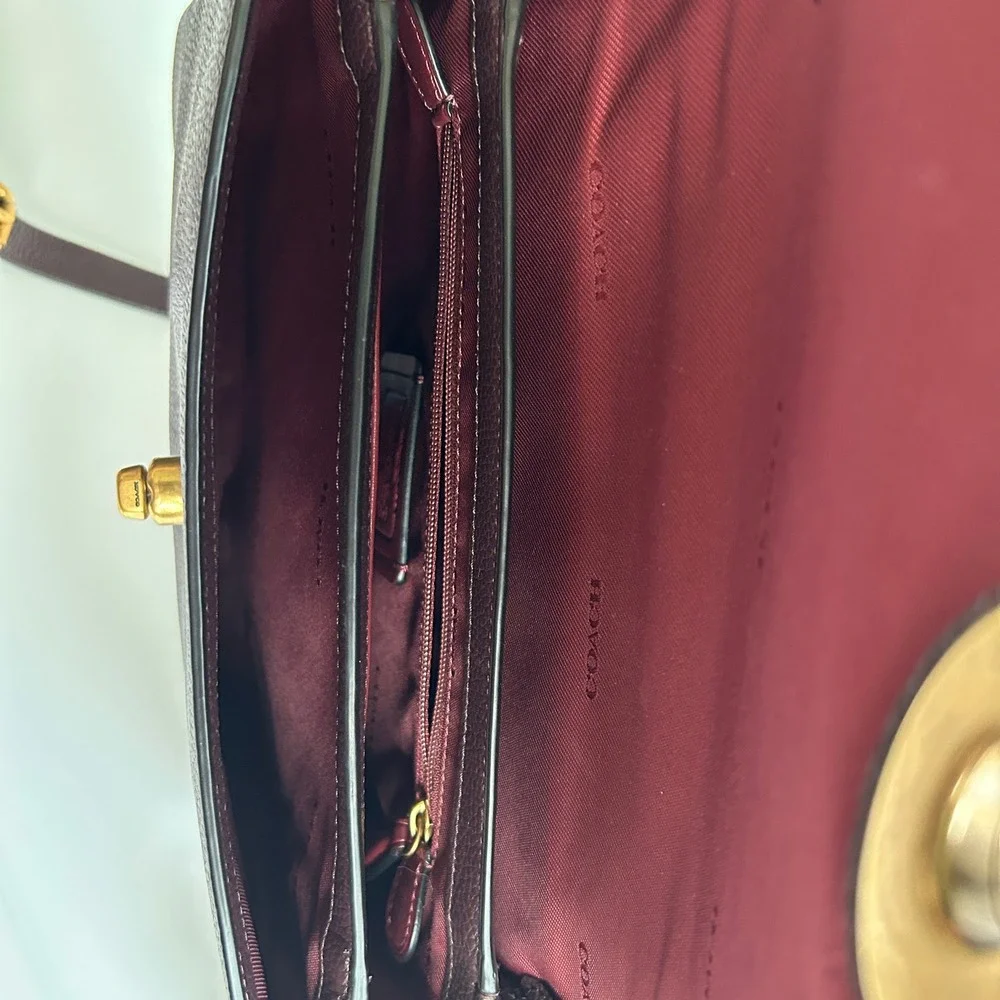 Coach Cassie Crossbody Bag Oxblood Polished Pebble Leather 68348